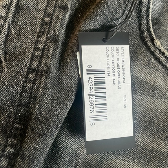 R13 Crossover jeans in Layton Black 26 NWT - Picture 3 of 14